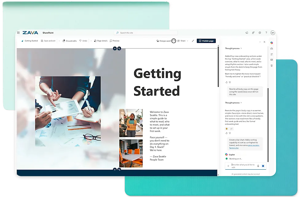 以 SharePoint 建立的企業入口網站新人指南頁面